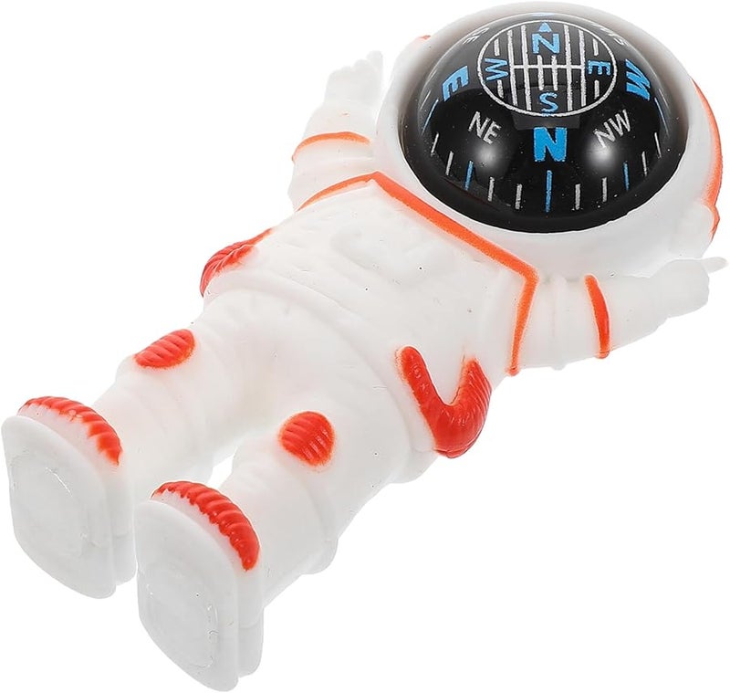 High Precision Orange Mini Astronaut Car Dashboard Compass Portable Vehicle Navigation Decoration - Image 1