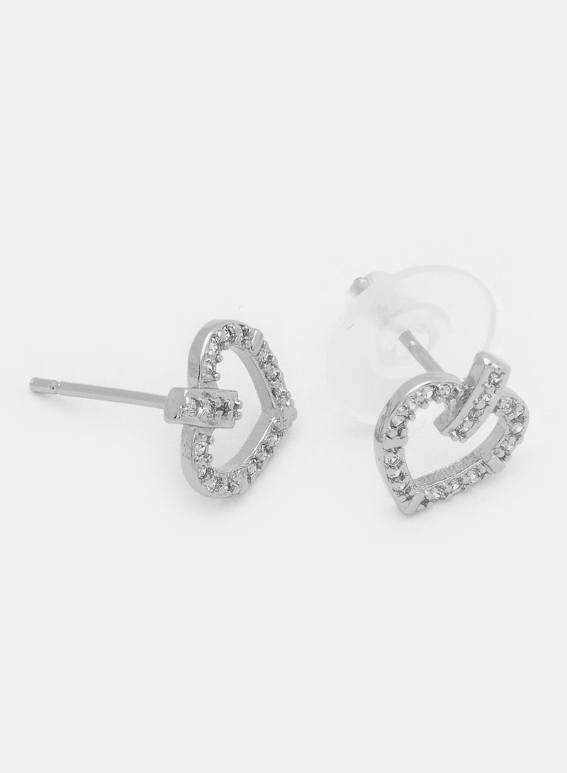 Platinum Silver Earrings - Image 3