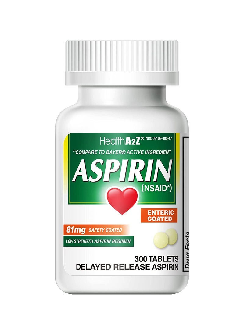HealthA2Z Aspirin 81 mg 300 Counts 