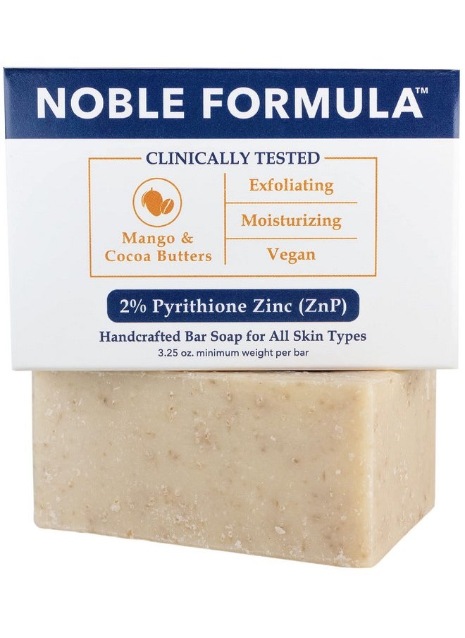 Noble Formula - 2% Pyrithione Zinc (Znp) Bar Soap, Vegan Mango And Cocoa Butter For All Skin Types Including Those With Acne, Psoriasis And Eczema, 3.25 Oz - Image 1
