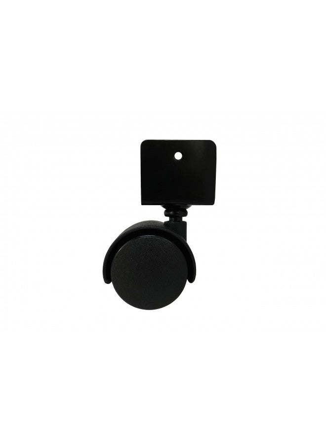Shepherd Hardware 9420 1-5/8-Inch Office Chair Caster, Twin Wheel, 11/16-Inch U-Bracket, 40-lb Load Capacity, 2-Pack , Black - Image 2