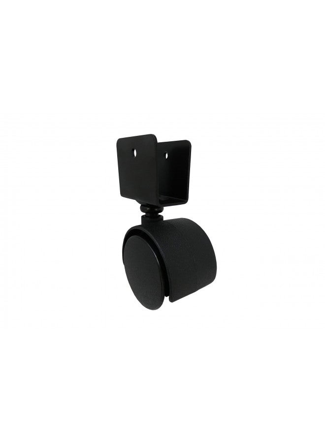 Shepherd Hardware 9420 1-5/8-Inch Office Chair Caster, Twin Wheel, 11/16-Inch U-Bracket, 40-lb Load Capacity, 2-Pack , Black - Image 1