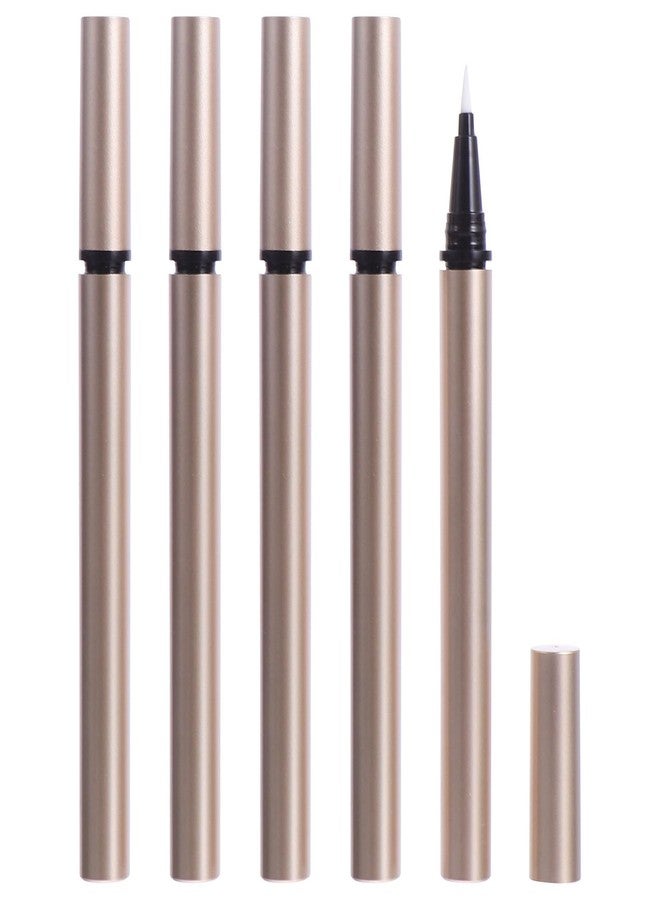 SOLUSTRE 5pcs Eyeliner Empty Diy Eyeliner Tube White Eyeliner Green Eyeliner Empty Eyeliner Tubes Bulk Liquid Eyeliners Refillable Eyeliner Pen Gold Empty Pen Tube Plastic Flash - Image 1
