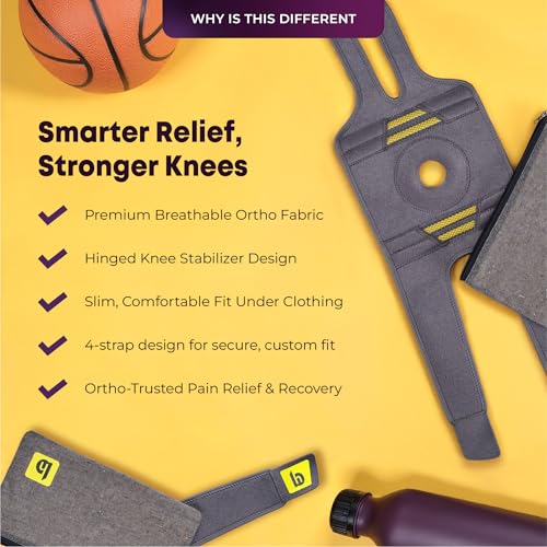 betterhood Premium 4-Strap Knee Brace with Stabilizers | Open Patella Knee Support | Knee Cap Support for Arthritis, Joint Pain & Post-Surgery Recovery | Adjustable, Anti-Slip (Pack of 2) - Image 5