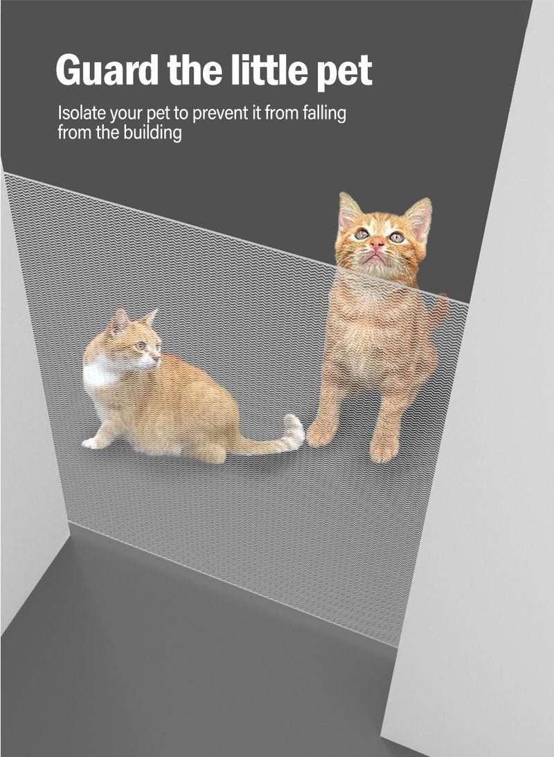 BEIRUI Children's retractable mesh baby safety door, pet fence, baby fence barrier pet door, expandable to a width of 110 centimeters, dog door | children's baby door staircase, doorway | children's baby safety door, magic dog door, portable folding safety pet staircase door protective isolation net with reinforced hooks and poles, entrance kitchen elastic dog door - Image 4