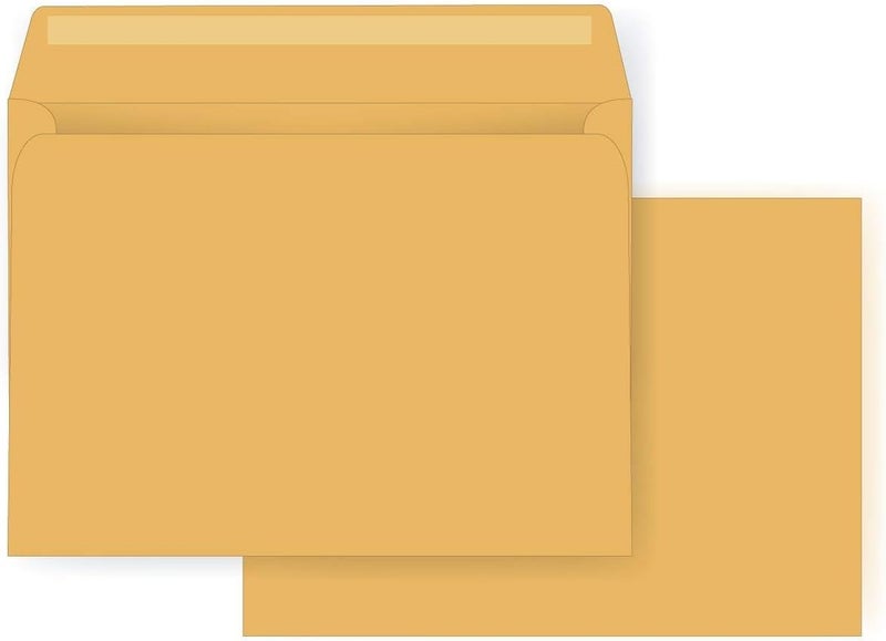 Office Express 9 x 12 Booklet Envelope - Open Side - 28# Brown Kraft (9 x 12) - Jumbo Series (50) - Image 2