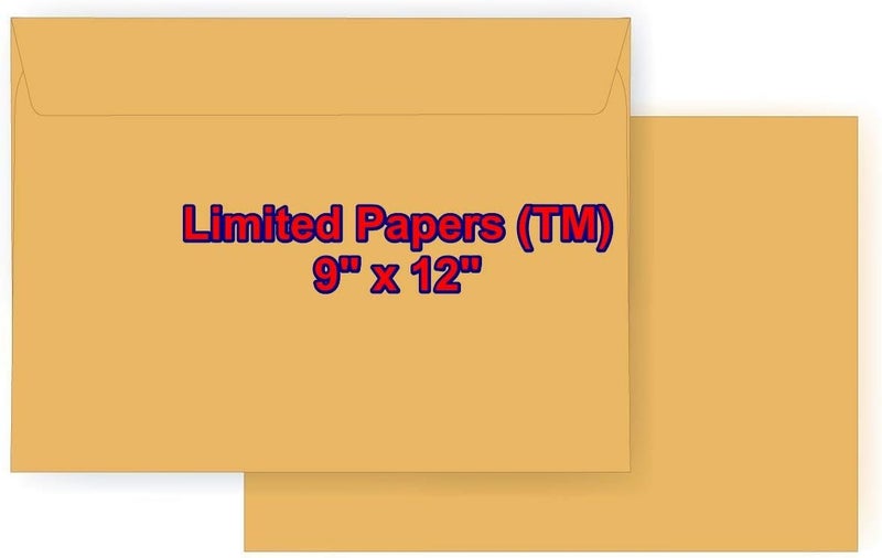 Office Express 9 x 12 Booklet Envelope - Open Side - 28# Brown Kraft (9 x 12) - Jumbo Series (50) - Image 1