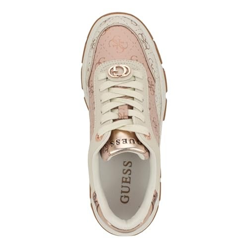 Guess Women's Berrett Sneaker, Light Pink Logo Multi 680, 9.5 - Image 2
