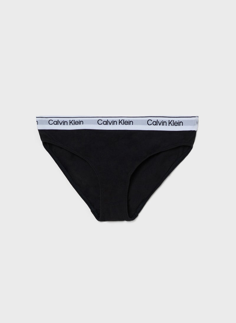 Calvin Klein Jeans Kids 2 Pack Logo Band Bikini Briefs  - Image 3