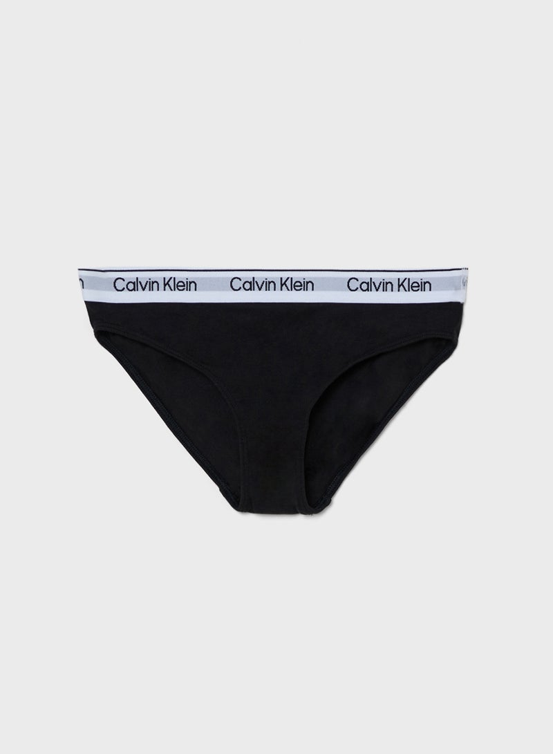 Calvin Klein Jeans Kids 2 Pack Logo Band Bikini Briefs  - Image 2