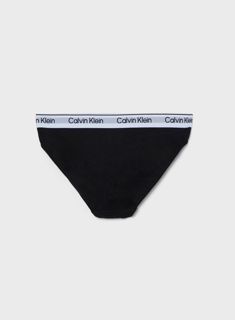 Calvin Klein Jeans Kids 2 Pack Logo Band Bikini Briefs  - Image 4