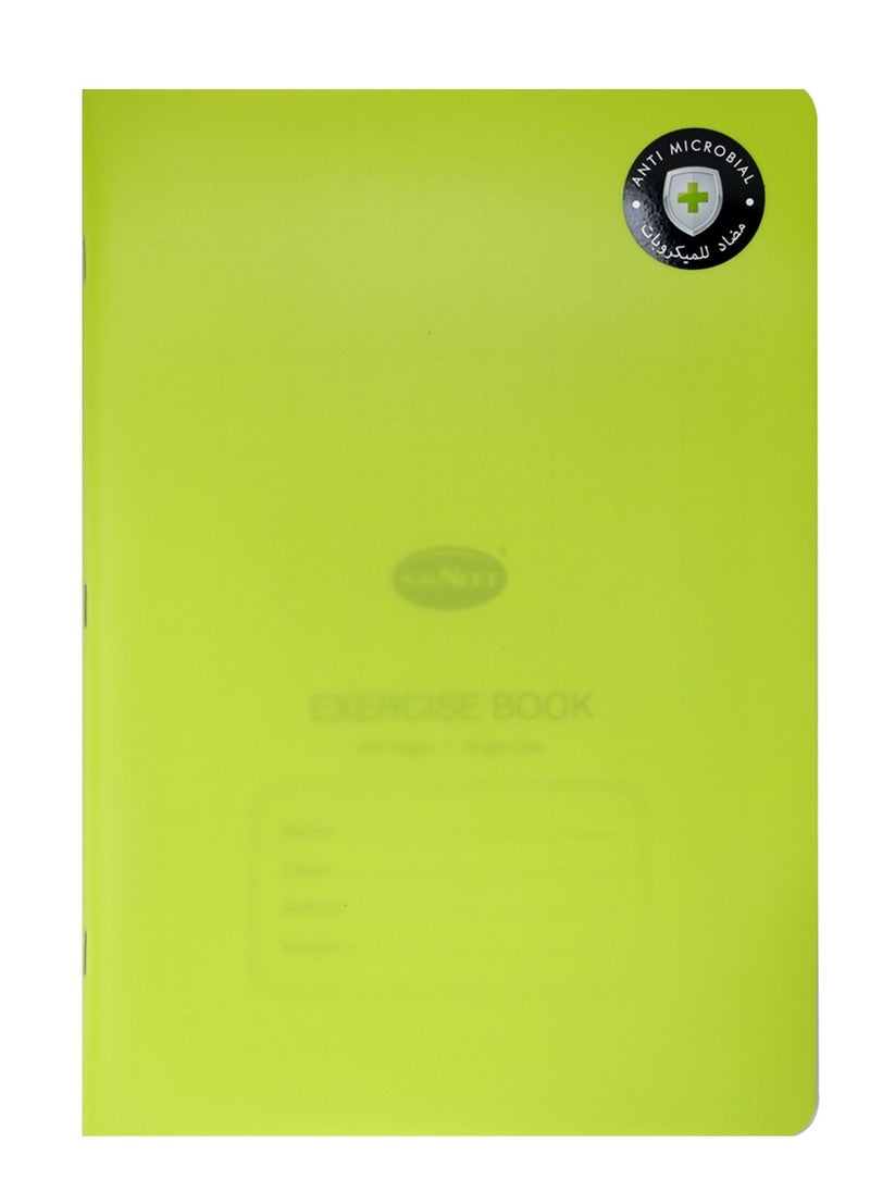 Navneet - A4 Size Single Line Exercise Book 200 Pages With PVC Cover Green - Image 1