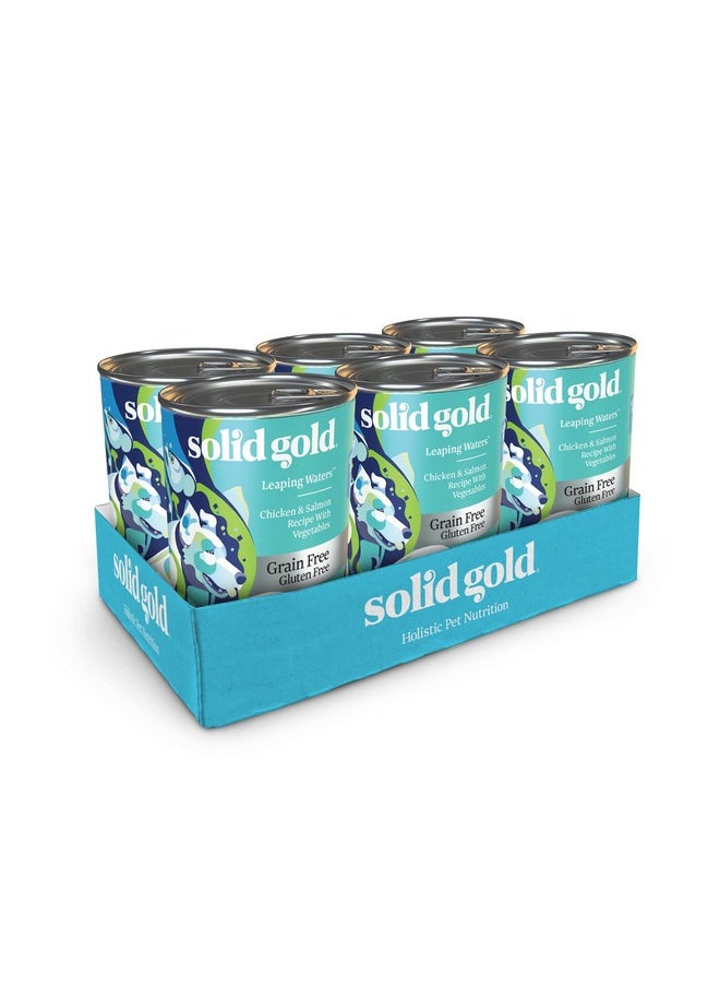 solid gold - Wet Dog Food For Adult & Senior Dogs  Made With Real Chicken & Salmon  Leaping Waters Grain Free Canned Dog Food For Healthy Digestion & Sensitive Stomach - Image 1