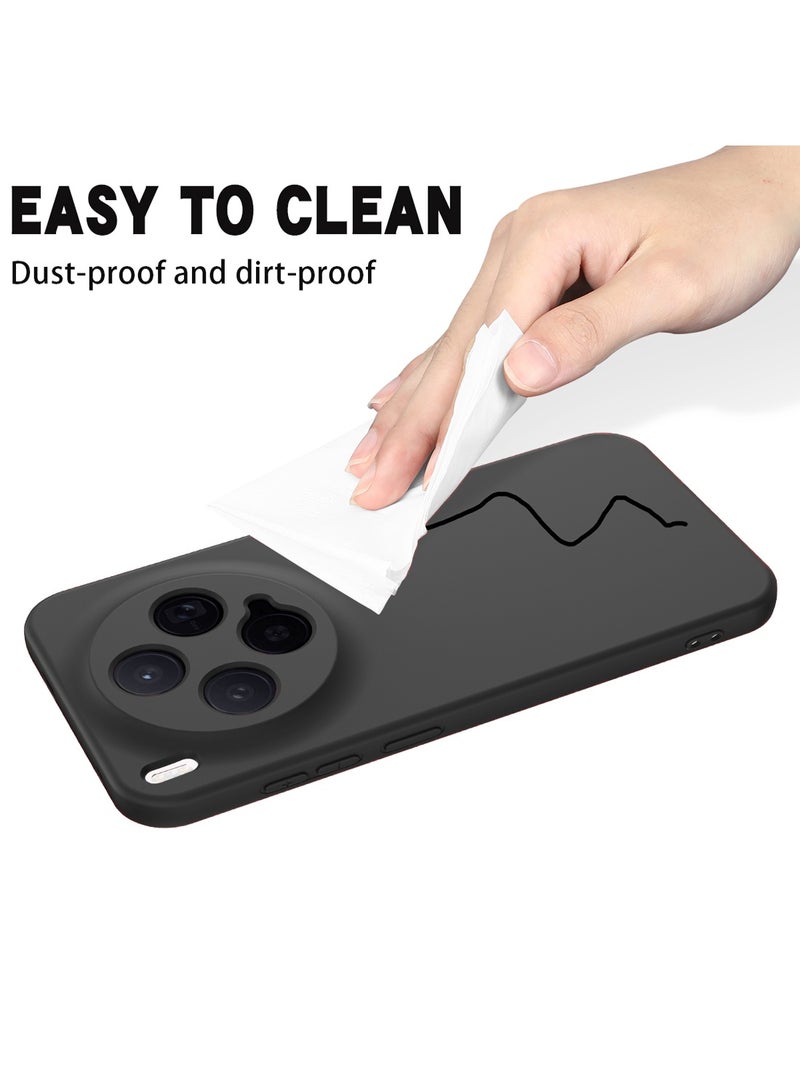 دبليو تيك غطاء سيليكون ناعم لهاتف vivo x300 5G 2025 (MCRPSN) - أسود - Image 5