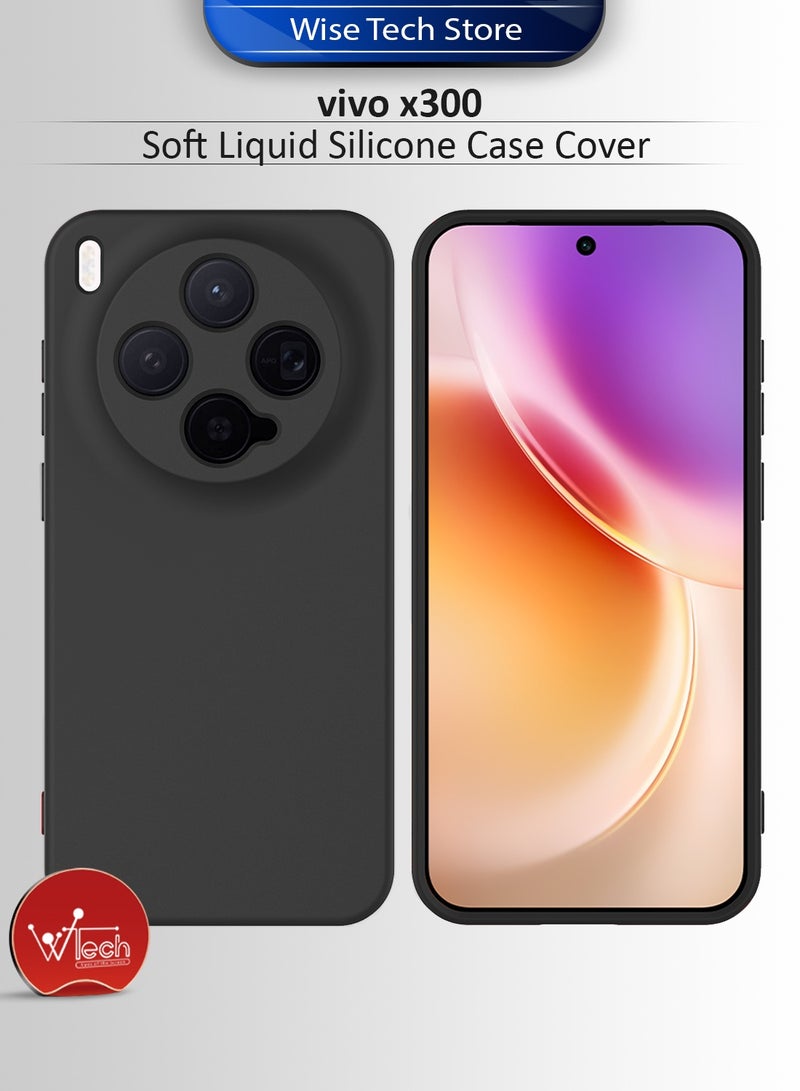 دبليو تيك غطاء سيليكون ناعم لهاتف vivo x300 5G 2025 (MCRPSN) - أسود - Image 1