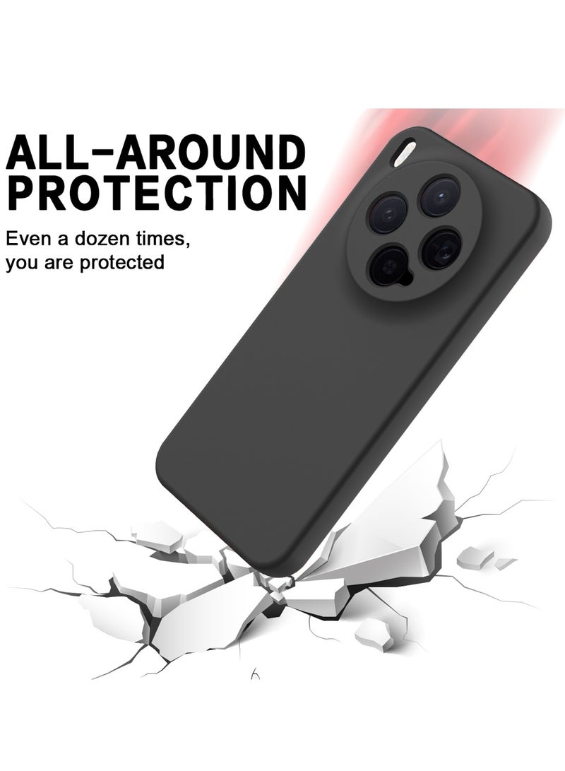 دبليو تيك غطاء سيليكون ناعم لهاتف vivo x300 5G 2025 (MCRPSN) - أسود - Image 4