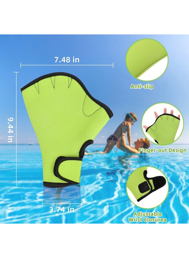 مجموعة تمارين رياضية مائية للتمارين المائية، مجموعة أثقال مائية إسفنجية لحمام السباحة، أثقال مائية مطورة حديثًا وأساور سباحة مائية إسفنجية، أداة لياقة بدنية للتمارين المائية (أخضر) - Image 2