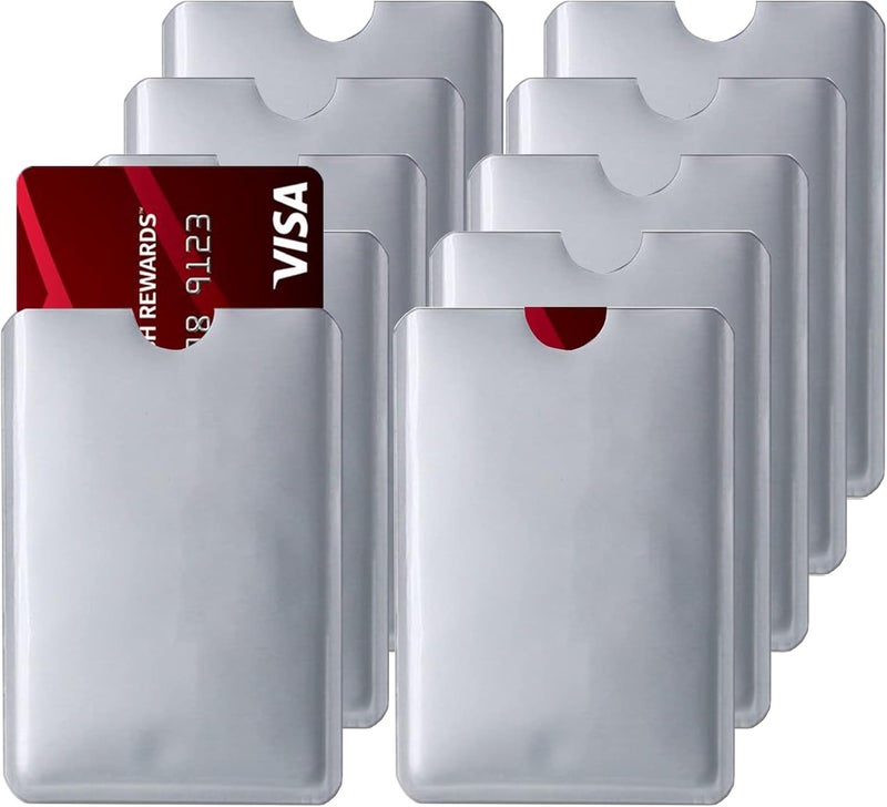 حامل بطاقة حجب RFID - حامي بطاقة الائتمان والهوية للحماية من السرقة - 10 عبوات أكمام آمنة للهوية وبطاقات السحب في الجيب - Image 1