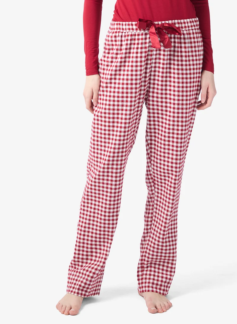 hunkemoller  Twill Check top & Pyjamas set for Women | Best Price UAE