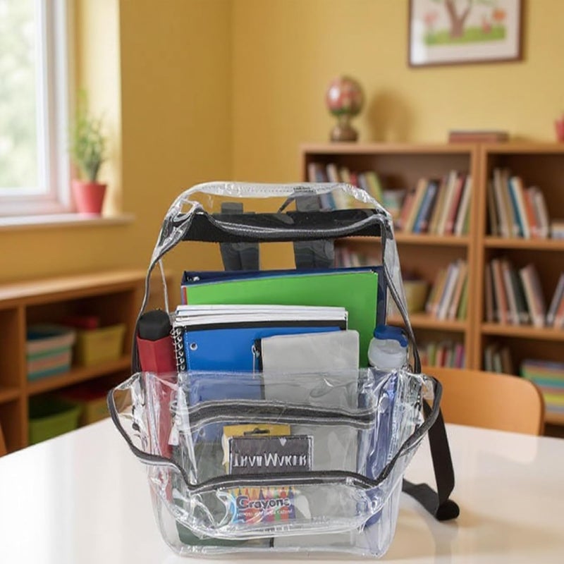 Trailmaker Clear Backpack Heavy Duty with Padded Straps, Side Pockets for Kids, Boys, Girls, School, Stadium Approved Events - Image 4