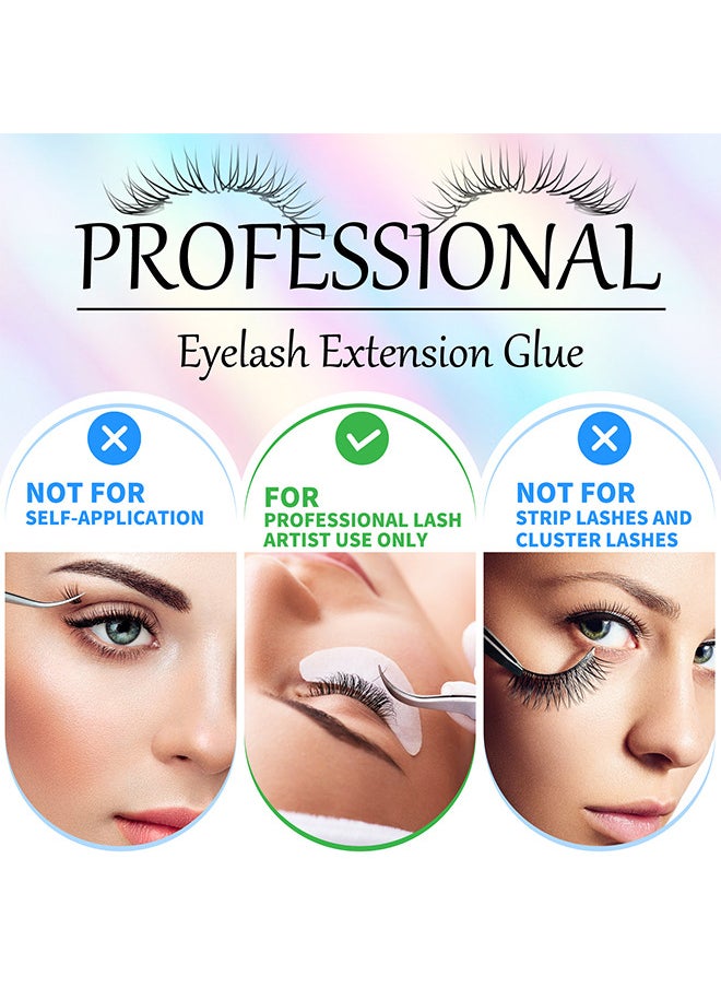 Elaimei Eyelash Extension Glue, Professional Lash Extension Glue For Strong Bond And High Flexibility Ultra Hold Instant Dry Low Fume And Extra Strong Black Adhesive Lash Bond Lash Glue  - Image 5