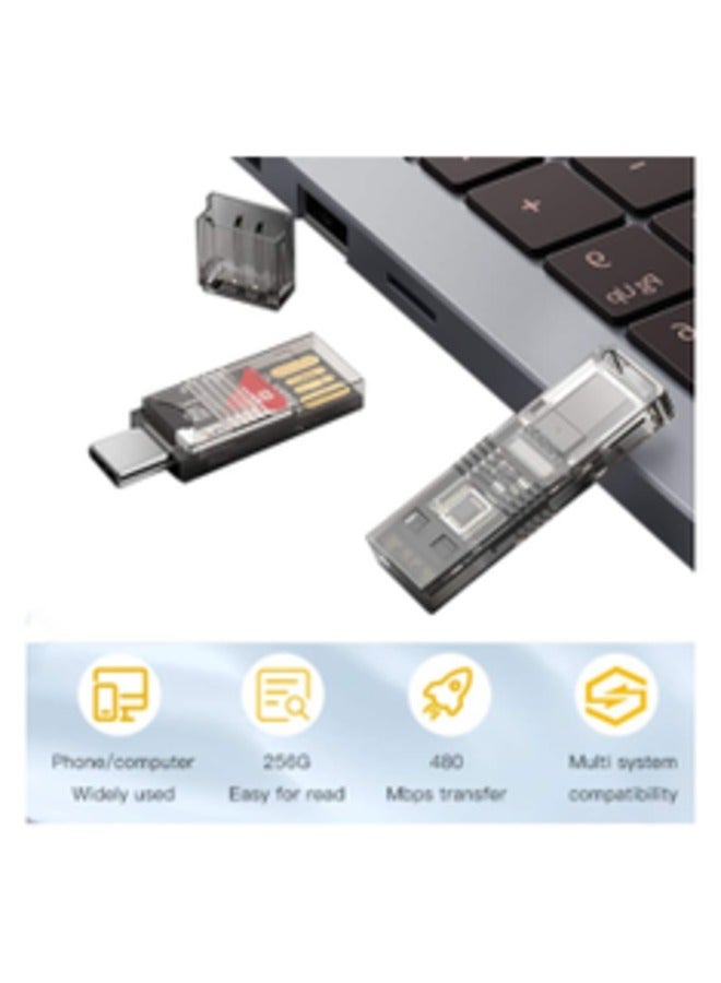 Yesido GS21 2 in 1 Type C/USB TF Memory Card Reader - Image 4