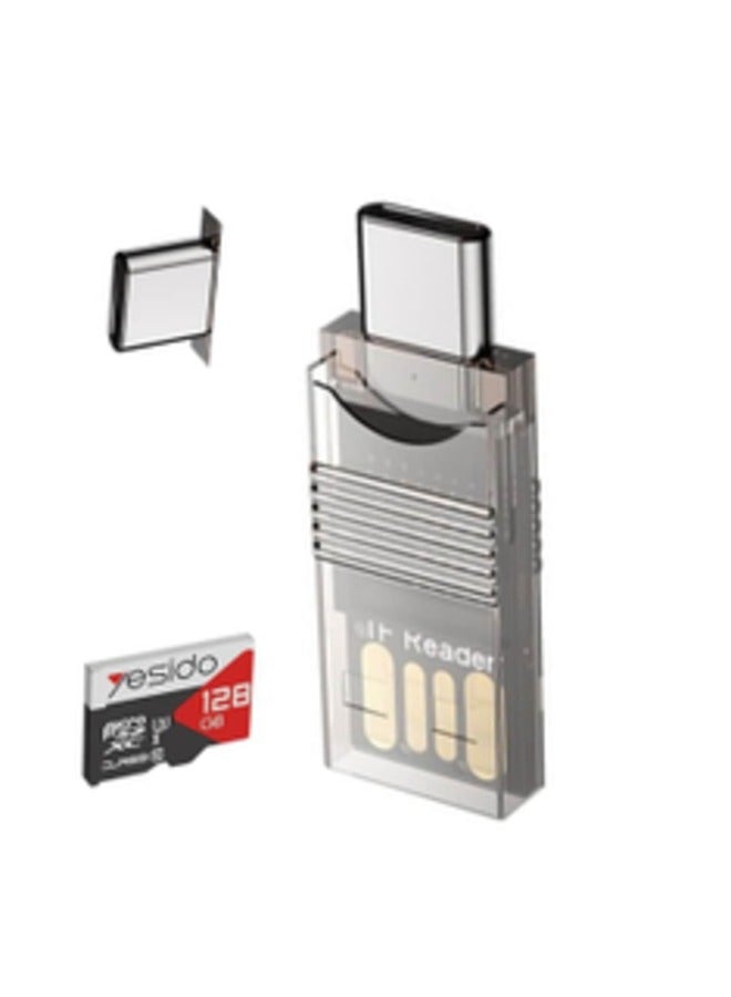 Yesido GS21 2 in 1 Type C/USB TF Memory Card Reader - Image 5