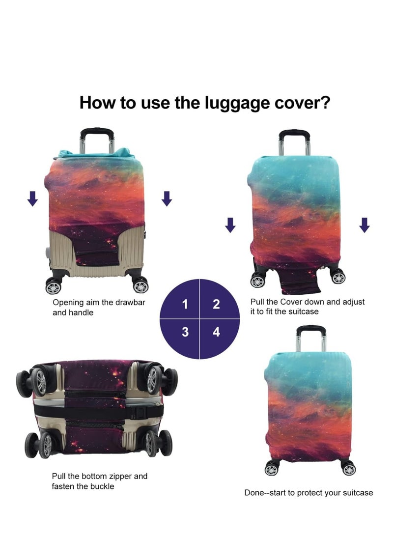 KASTWAVE Luggage Cover, Washable Suitcase Cover, Anti-scratch Suitcase Protector Fits 18-32 Inch Luggage (M) - Image 3