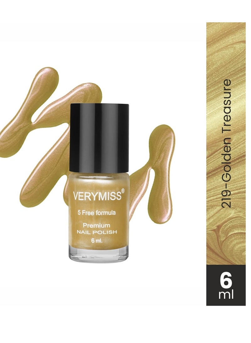 Verymiss Premium Pearl Nail Polish 6 ml 219 Golden Treasure - Image 2