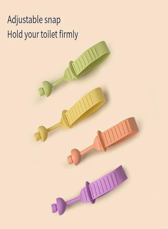 Pass Pass 5 Pcs Silicone Toilet Seat Cover Lifter | Self-Adhesive Toilet Seat Holder | Hygienic Toilet Seat Lifter Clip for Bathroom Accessories – Multicolor - Image 2