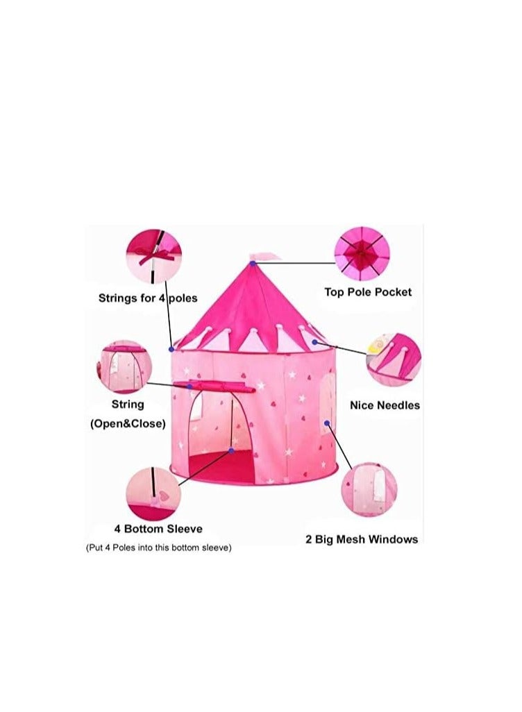 Indoor Outdoor Princess Castle Pop Up Play Tent - Image 2