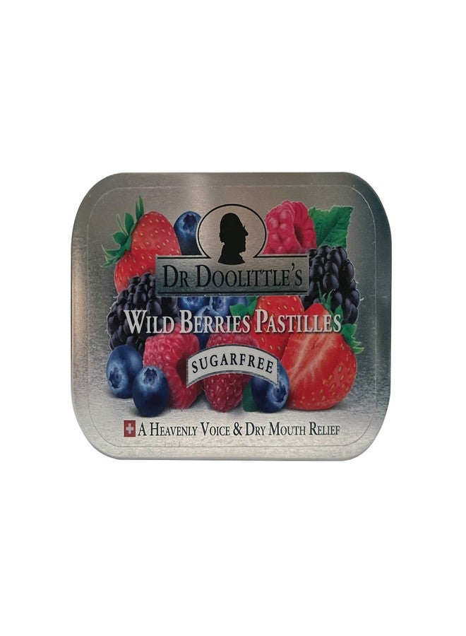 DOOLITTLE Dr. Doolittle’s Sugar Free Soft Fruit Pastilles for Voice and Throat, Wild Berries Flavor, 2.12 Ounce Tin, approximately 25 Count Package - Image 1