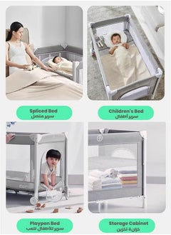 Riolio Portable Folding Bedside Crib for Newborns - Multifunctional Baby Bassinet, Cradle, and Sleeping Basket with Mobile.  - Image 5