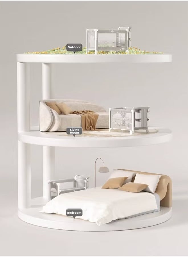 Riolio - Portable Folding Bedside Crib for Newborns - Multifunctional Baby Bassinet, Cradle, and Sleeping Basket with Mobile. - Image 1