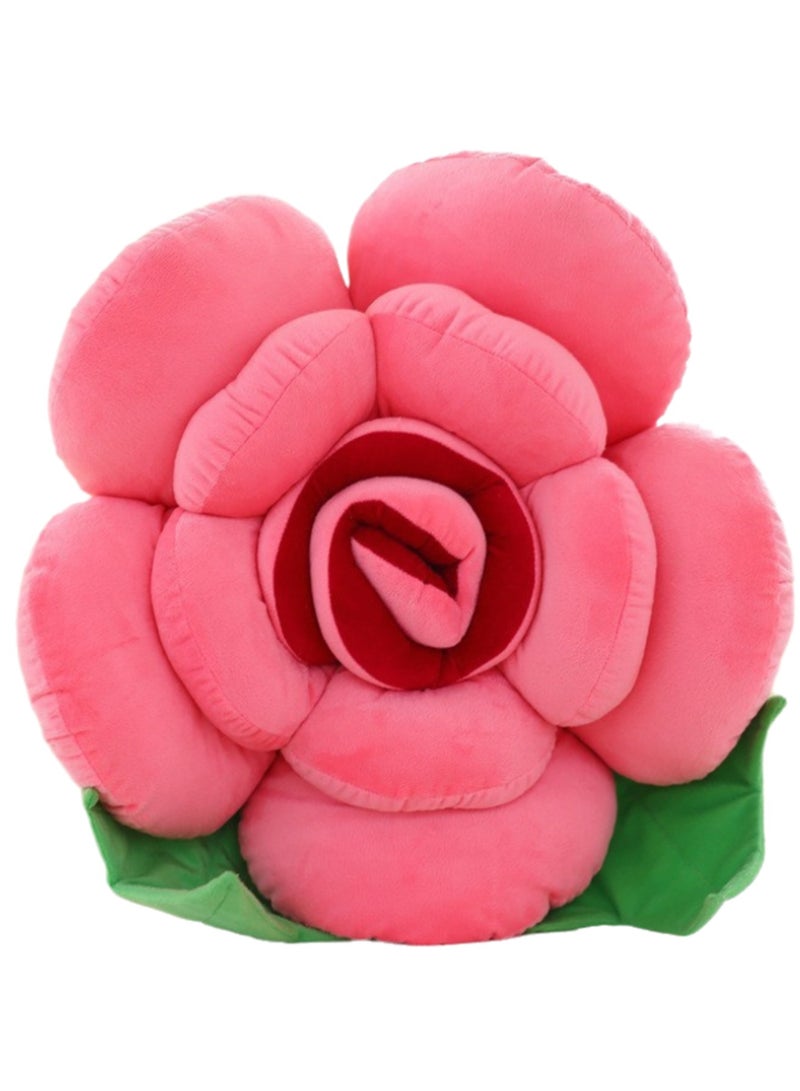 30 CM Cute Simulation Flower Plush Toy Versatile Soft Stuffed Doll For Girls And Boys All Ages Gift (Dark Pink) - Image 1