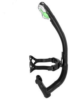 Aookay Front Snorkel, Dry Top Snorkel, Comfort Mouthpiece, One-way Purge Valve, Suitable for Pool/Open Water/Swimming/Scuba Snorkeling (Black)  - Image 1