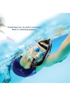 Aookay Front Snorkel, Dry Top Snorkel, Comfort Mouthpiece, One-way Purge Valve, Suitable for Pool/Open Water/Swimming/Scuba Snorkeling (Black)  - Image 5