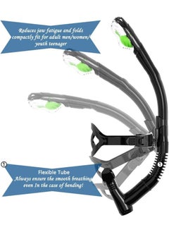 Aookay Front Snorkel, Dry Top Snorkel, Comfort Mouthpiece, One-way Purge Valve, Suitable for Pool/Open Water/Swimming/Scuba Snorkeling (Black)  - Image 4