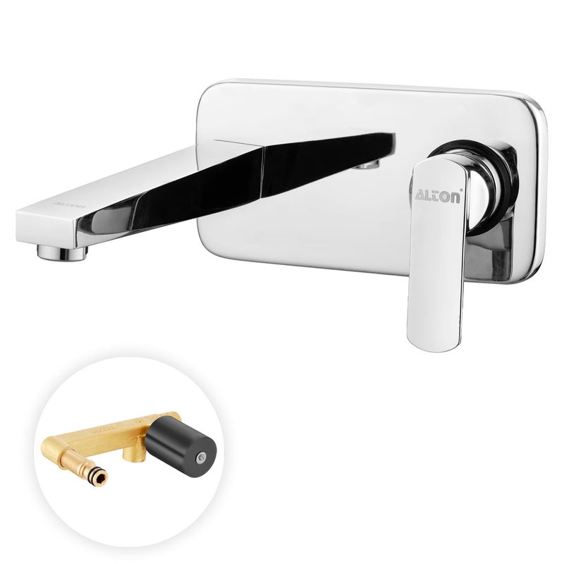 Alton ALTON FAM3450 Single Lever Concealed Basin Mixer Bathroom Wash Basin Mixer Basin Tap Wall Mounted Silver - Image 1