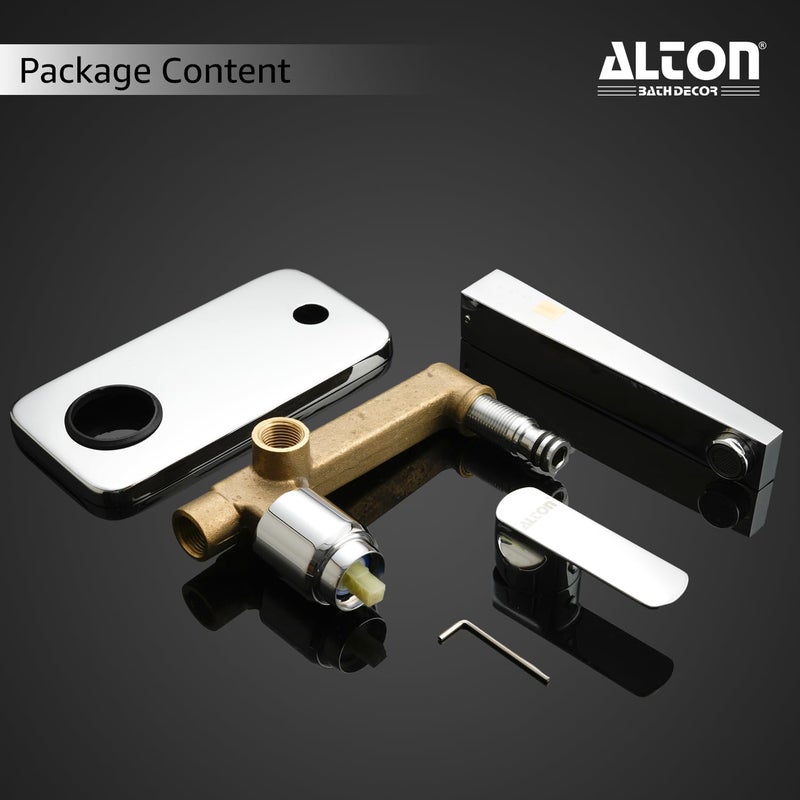Alton ALTON FAM3450 Single Lever Concealed Basin Mixer Bathroom Wash Basin Mixer Basin Tap Wall Mounted Silver - Image 4