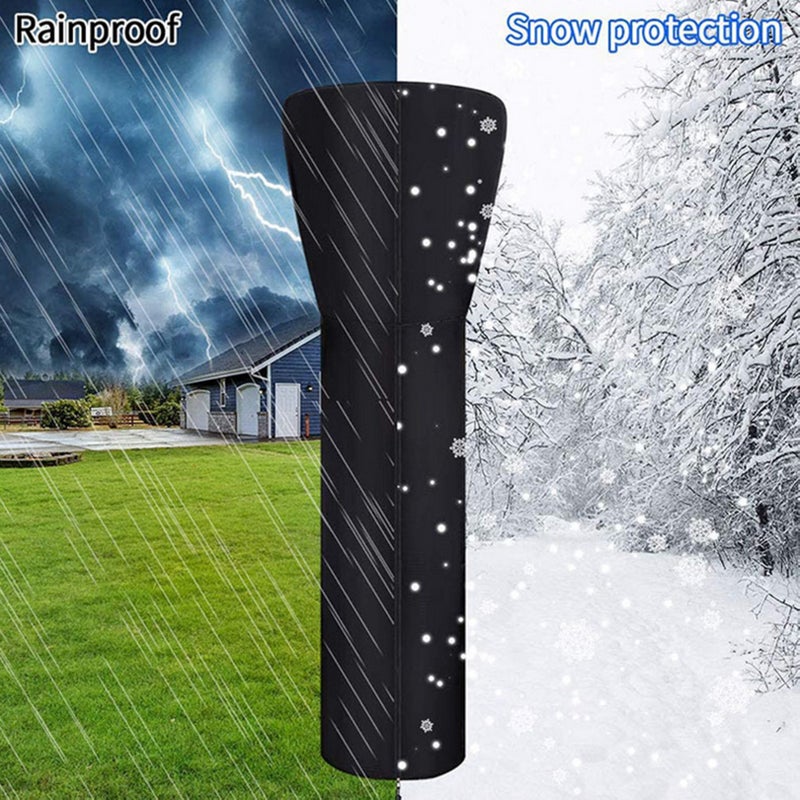 Patio Heater Cover 226cm Universal Fit - Waterproof 210D Oxford Fabric Patio Heater Cover with Zipper Storage Bag for Outdoor Propane Gas Heaters - Image 2