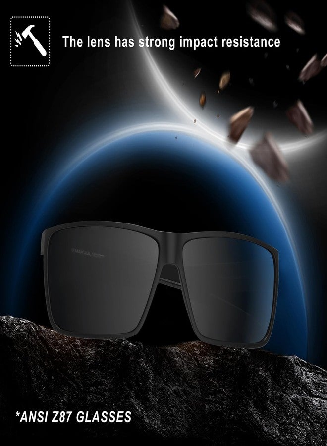 MAXJULI XL Z87 Sunglasses for Big Wide Heads Men TR90 Ultralight UV400 Protection Glasses 8108 (Cat.4 Grey lens) - Image 5