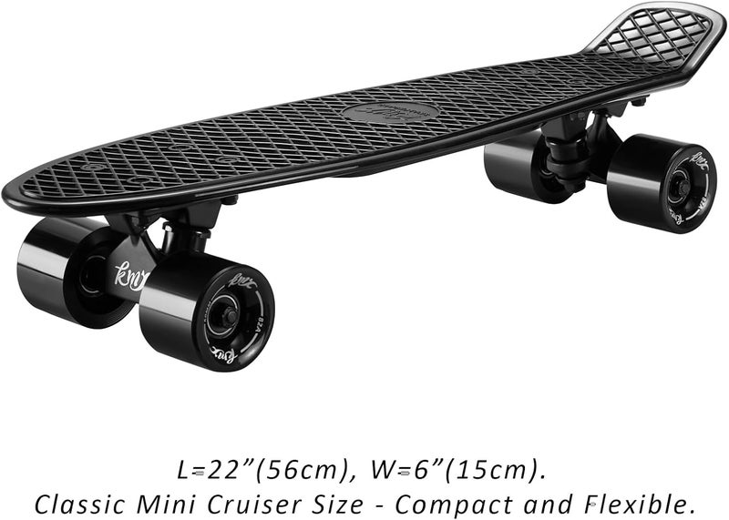 KMX Skateboard 22 and 27 Inch, Classic Mini Cruiser Skateboard for Boys, Girls, Kids, Students, Adults, Teens, Mini Cruiser Board for Beginners and Advanced - Image 2