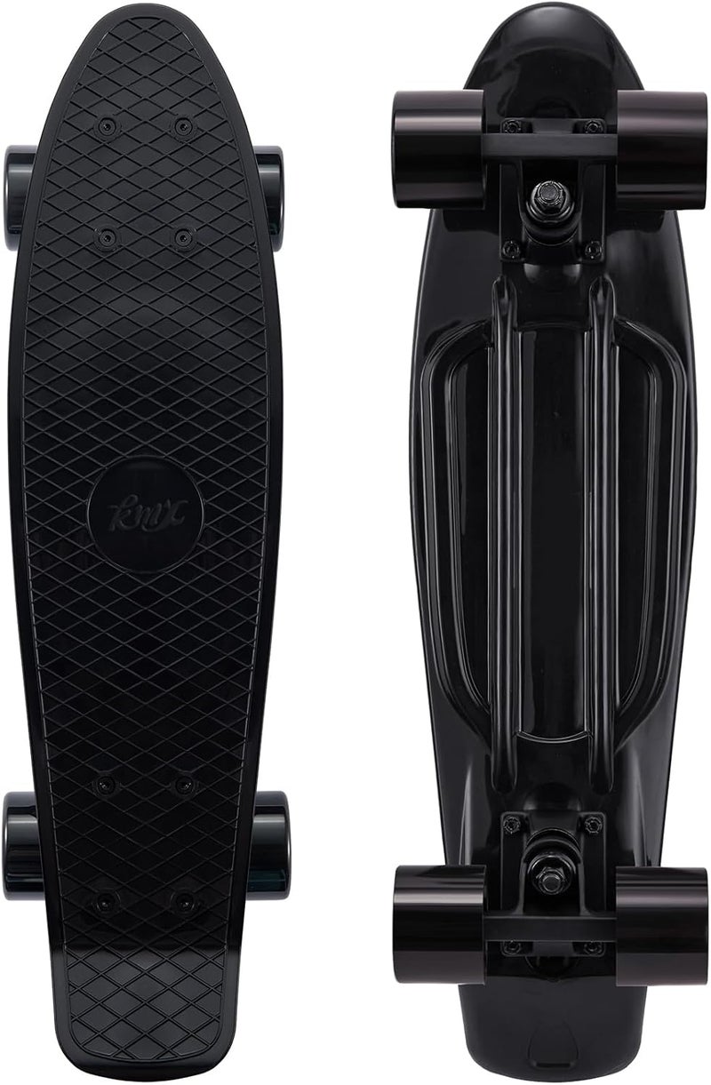 KMX Skateboard 22 and 27 Inch, Classic Mini Cruiser Skateboard for Boys, Girls, Kids, Students, Adults, Teens, Mini Cruiser Board for Beginners and Advanced - Image 1