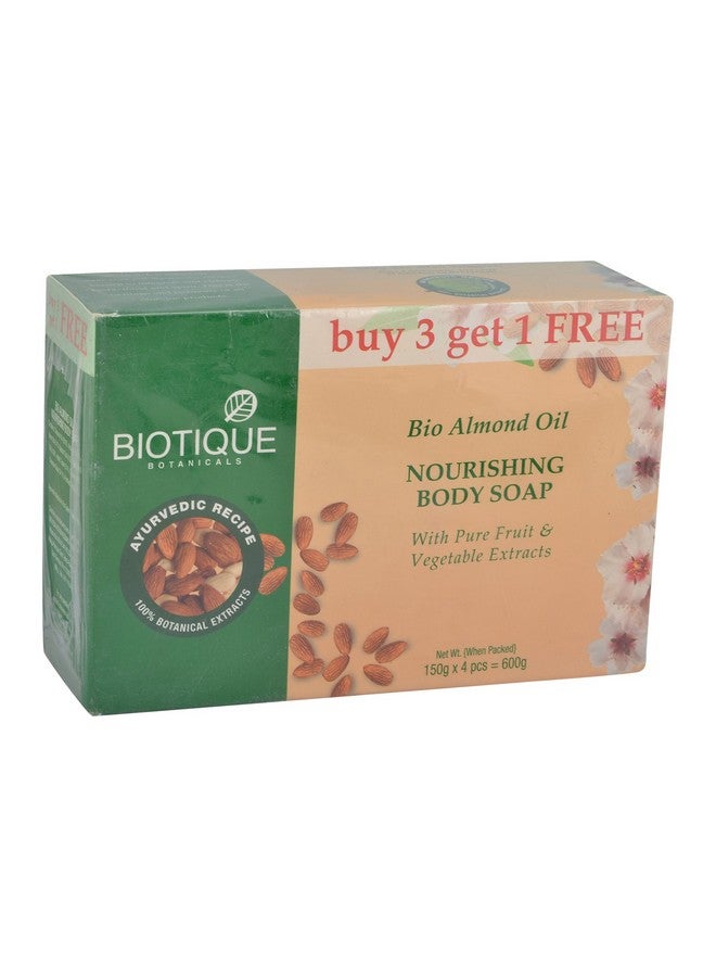 بيوتيك صابون زيت اللوز الحيوي، عبوة 4 × 150 جرام - Image 1