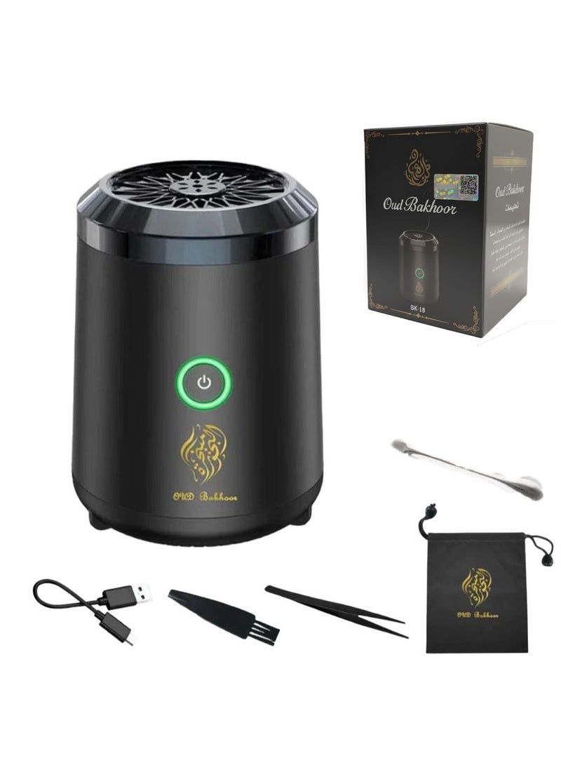 ما وراء الأساسيات مبخرة بخور كهربائية قابلة لإعادة الشحن - موزع عود محمول بمنفذ USB للمنزل والسيارة والمكتب والتخييم - هدية مثالية - Image 1
