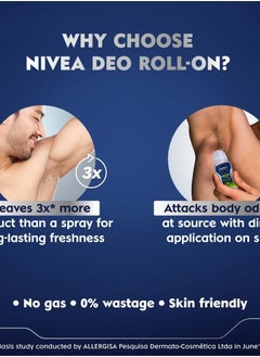 Nivea Nivea Deodorant Roll On For Men Fresh Power 50 ml  - Image 3
