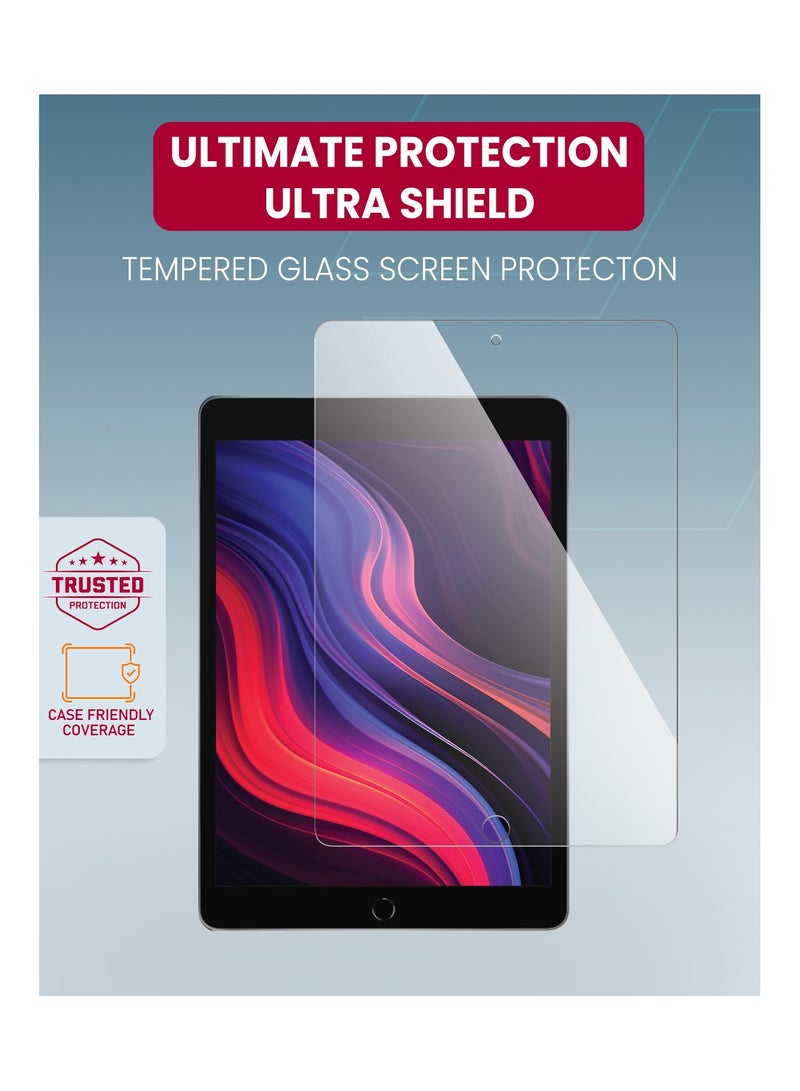 Moxedo Ultra Shield Tempered Glass Screen Protector HD Clear 9H Hardness Micro Curved Edges with Installation Guide Compatible with Apple iPad 10.2 inch - Image 3