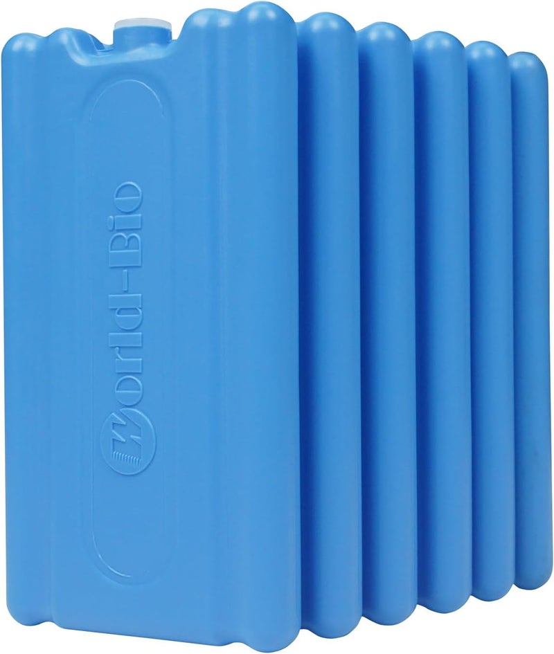 WORLD-BIO Ice Packs for Cooler Long Lasting Reusable Freezer Packs for Lunch Box, Lunch Bag, Cooler Bag for Work, School, Picnic, Camping, Fishing and More, Keep Beverages Foods Cold & Fresh - Image 1