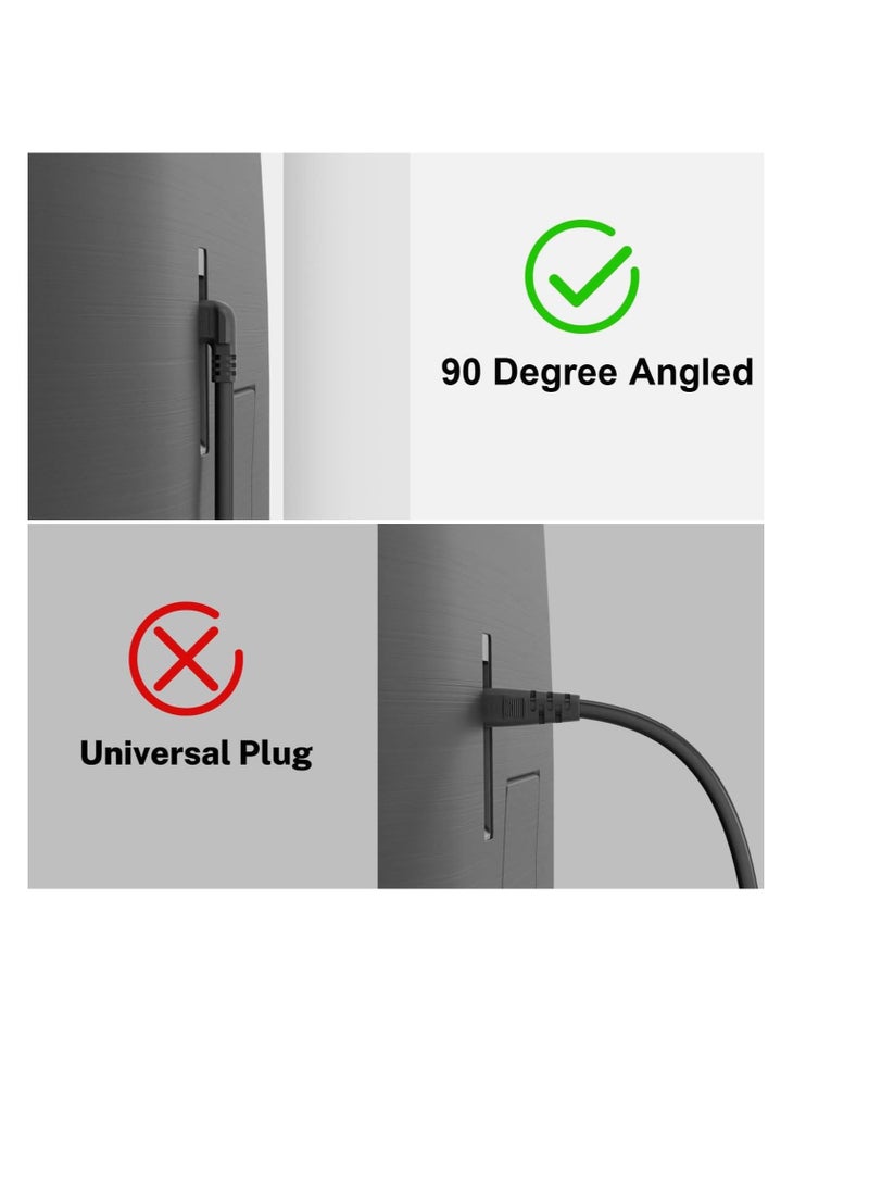 Terabyte كابل طاقة 3 دبابيس 1.5م، موصل زاوية يمين IEC-C7، توافق عالمي: PS4، PS5، سامسونج، LG، TCL، تلفاز سوني، كابل طاقة مكبر الصوت وكابل طاقة Xbox - Image 3
